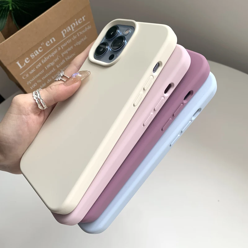 Liquid Silicone Phone Case - Enhanced Camera Protection & Full Coverage Bumper