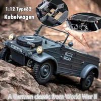 FMS RC Car 1:12 Type82 Kubelwagen Electric Model Four-Wheel Drive Variable Speed Retro Vehicle WWII Kids Adult Toys Gift 1/12 1