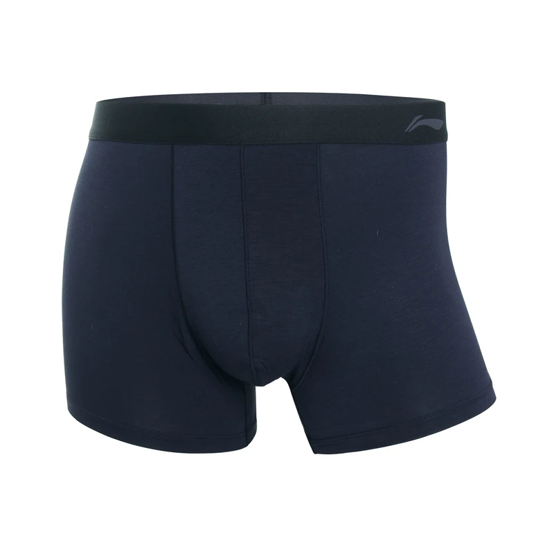 Sports Underwear Li-Ning Men GYM Underwear 94%Modal 6%Elastane Male Boxer Brief Sports Underpants Shorts AUAV005