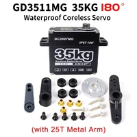 35KG Servo Full Aluminum Case Coreless Servo,8.4V Metal Gear Digital servo Waterproof Steering Servo for 1/8 1/10 RC Crawler Car 1