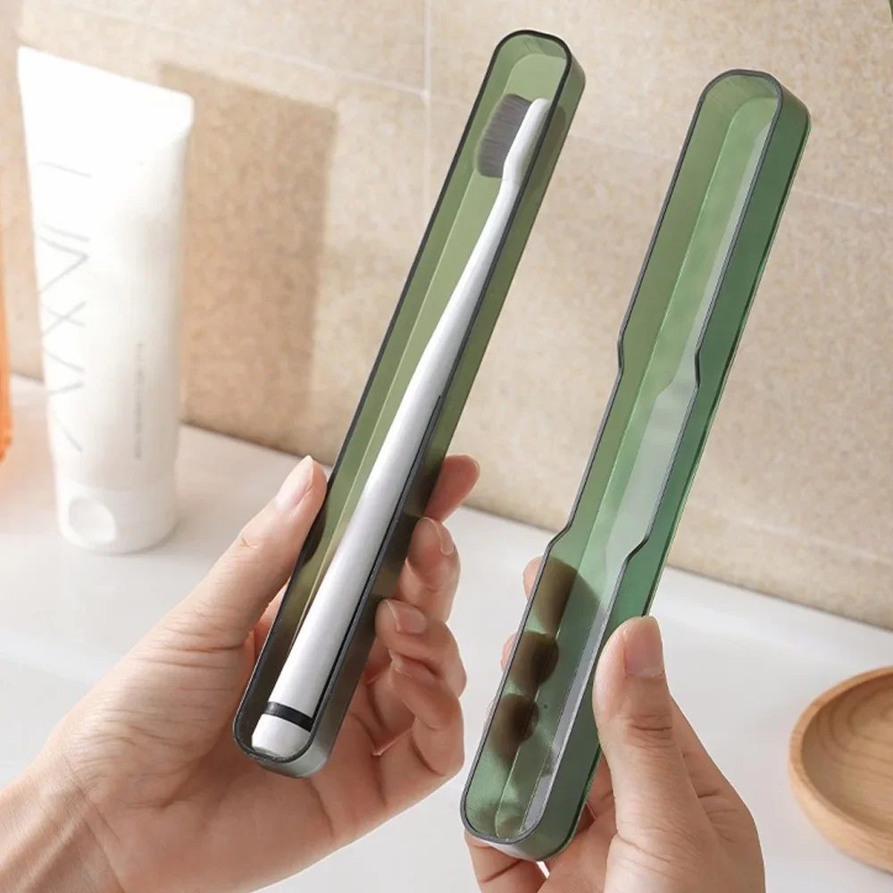 2/1pcs Travel Portable Toothbrush Box Bathroom Toothpaste Holder Storage Case Organizer Travel Toiletries Dust-Proof Storage Box toothbrush case toothbrush storage box