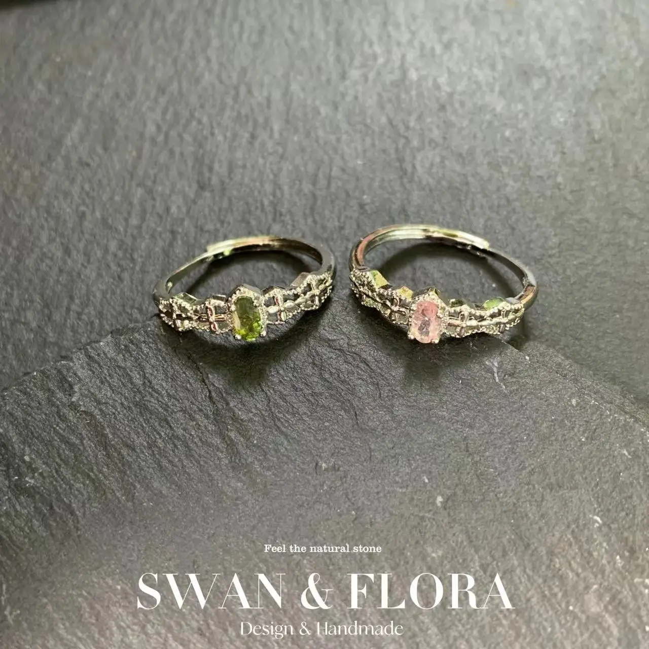 4*3MM Natural Tourmaline Ring Adjustable Female Ring Jewelry for Women Gift Wholesale High Quality Vintage Fine