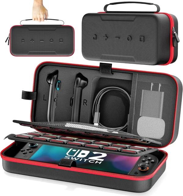 Carrying Case for Nintendo Switch 2 Large Storage Bag for Switch2 Hard Protective Shell Anti-Scratch Waterproof Accessories