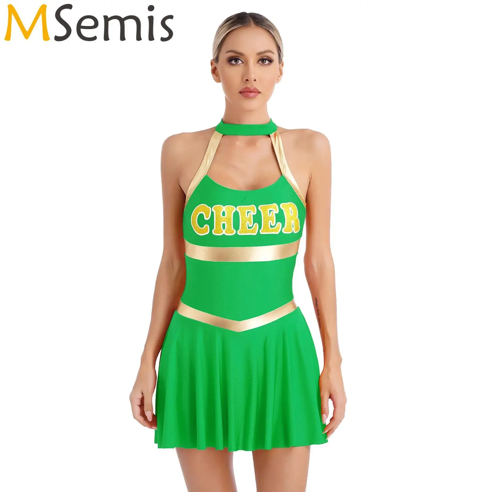 Womens Cheerleading Uniform Cheerleader Costume Youthful Schoolgirl Carnical Cosplay Outfits Call of the Night cosplay Dress