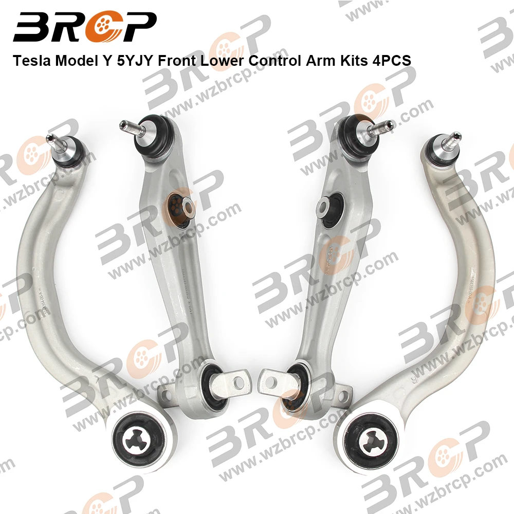 

BRCP 4 Pieces Front Lower Suspension Control Arm Kits For Tesla Model Y 5YJY 118834100C 104435400A 104435900A