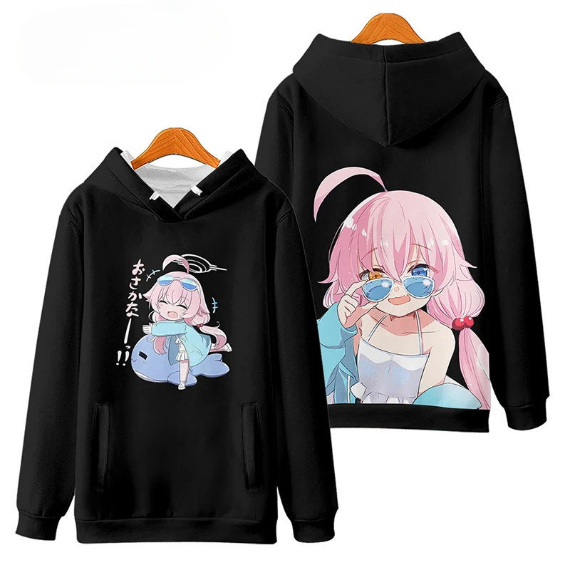 【すぐ届く/国内発】EMOTIONALLY UNAVAILABLE/CARTOON HOODIE 2024 Anime Blue Archive Funny Hoodie Hip Hop Graphic