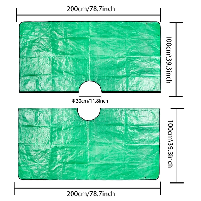 Tappetino Per Rinvaso Piante 75x75 Cm Impermeabile - Con Fascette Per Legatura, Pieghevole - Foto 4