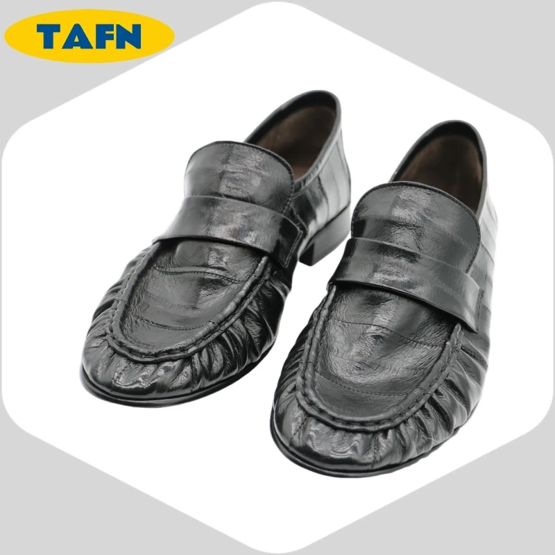 Loafers Slip-on Flat Shoes Trendy Style High-End Good-Looking All-Matching Comfortable Refined and Simple A40101 2