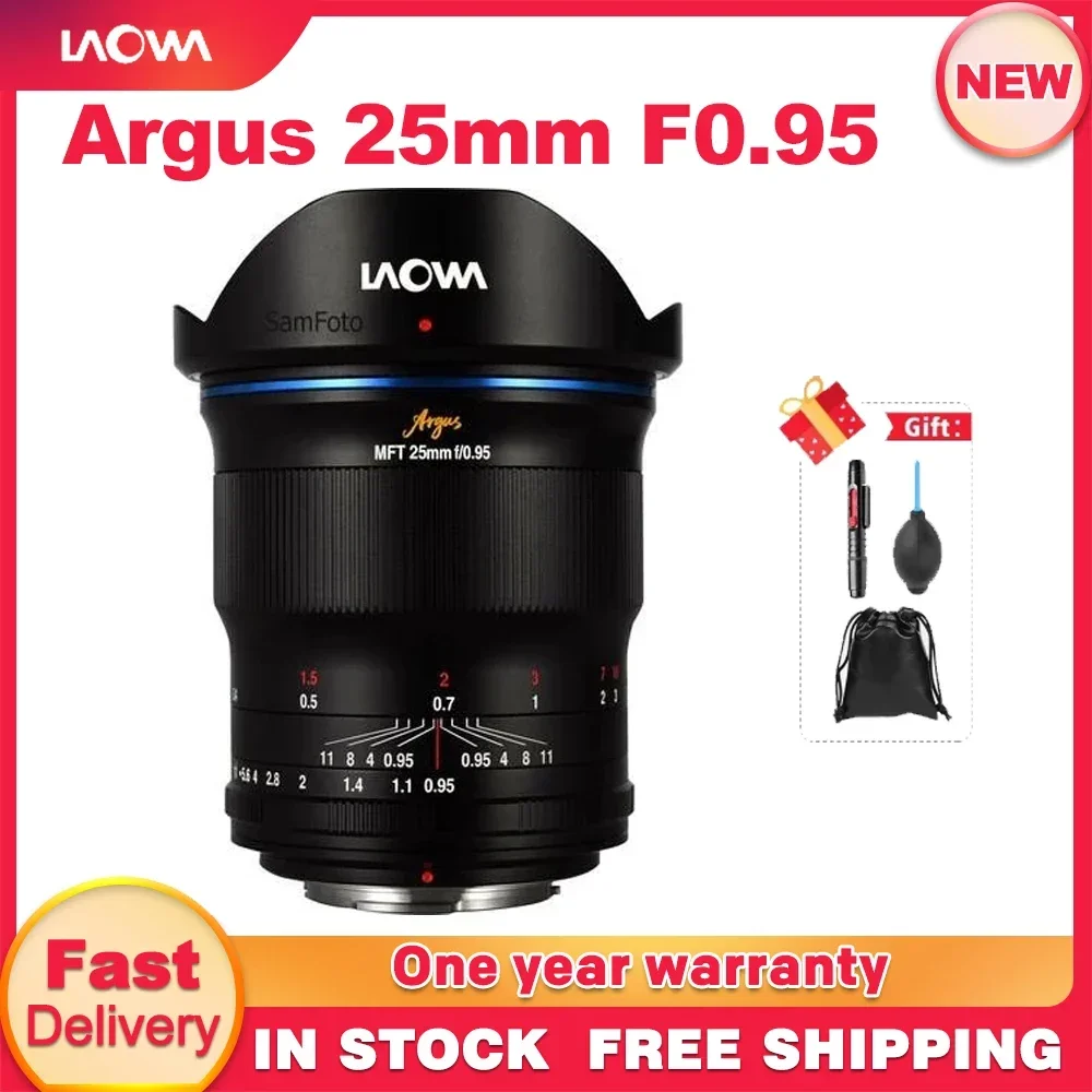 Venus Optics Laowa Argus 25mm F/0.95 마이크로, 포, 쓰리즈용 수동 초점 APO 카메라 렌즈