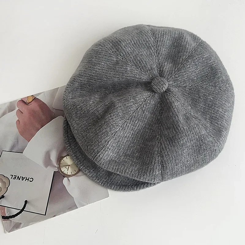 Béret Femme En Lin Et Coton - Style Vintage Octogonal, Taille Unique, Pour Toutes Les Saisons