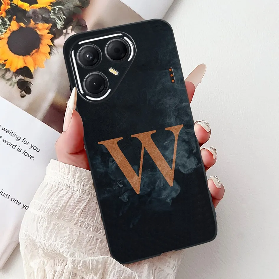 Stylish Silicone Phone Case with Fashion Letter and Flower Design