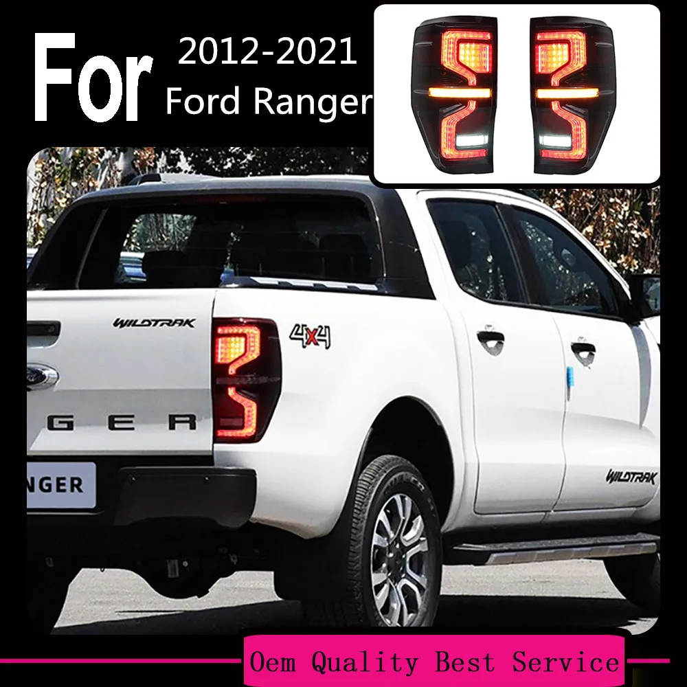 

Car Exterior Tail Light Assembly For 2012-2021 Ford Ranger Taillight T6 T7 T8 LED Turn Lamp Running Brake Reverse Stop Lights