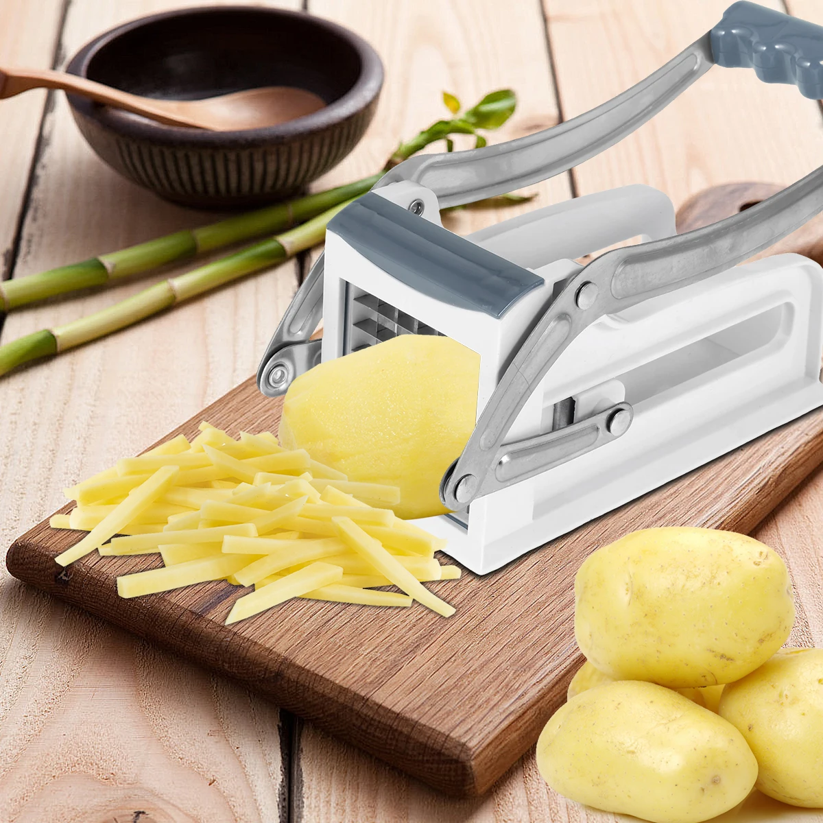 Vegetable Shredder Stainless Steel Potato Chips Maker Chopper French Fry Cutter Machine w 25/49 Holes Blades Manual Food Slicer vegetable slicer french fry cutter