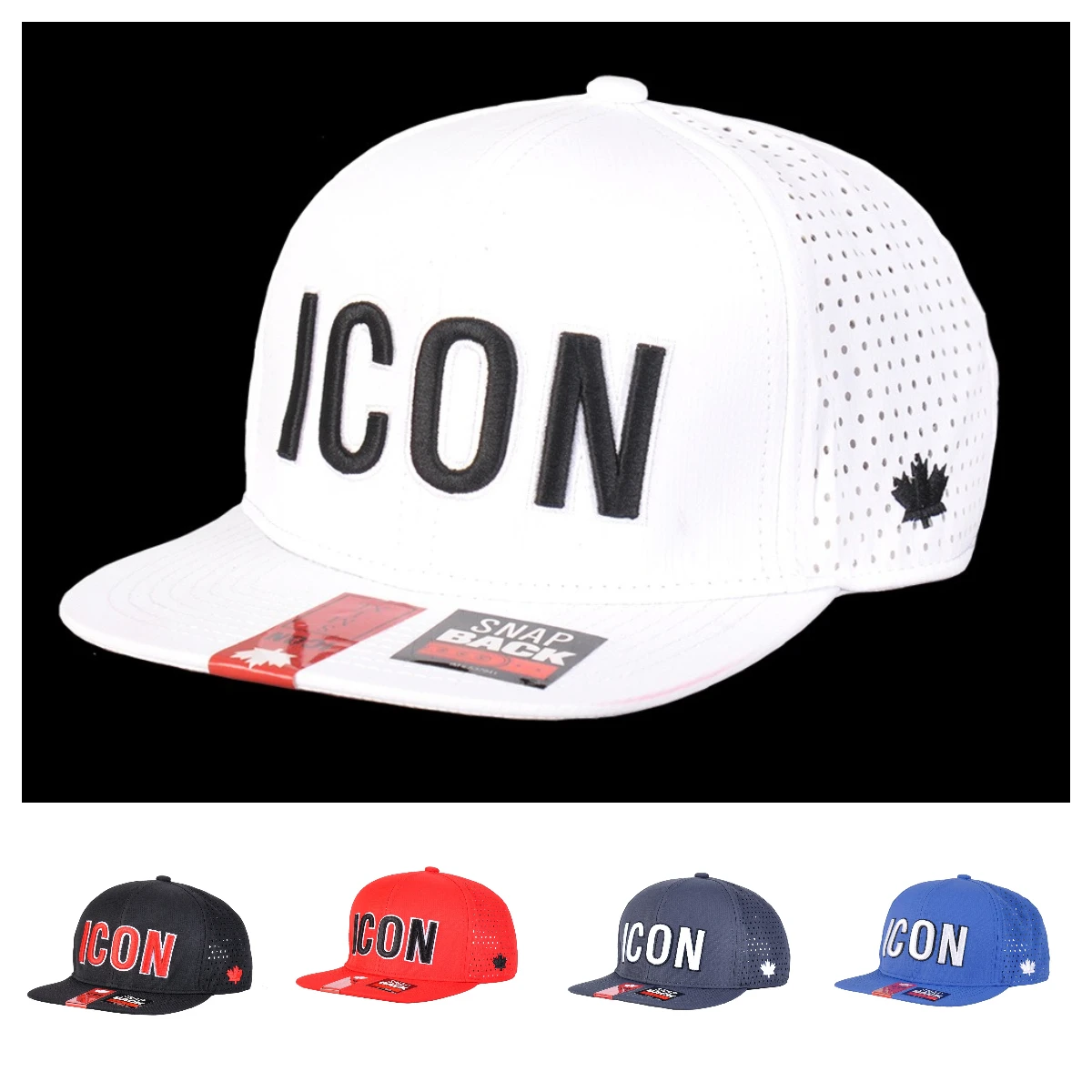 DSQ2 D2 Embroidery ICON DSQICOND2 Maple Leaves Men Women High Quality Mesh Baseball Tennis Cap Fashion Sun Hat Boyfriend Gift 1