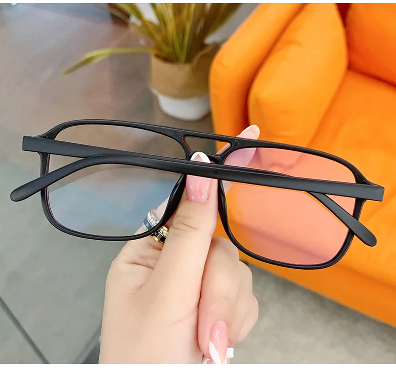 Transparente Computerbrille PC-Rahmen für Damen und Herren Anti-Blaulicht Eckige Brillen Blaulichtfilter Optische Brillen Herrenbrille – Detail 8