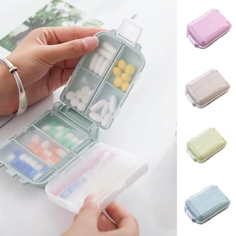 Compact Portable Mini Pill Organizer and Storage Container for Travel and Health Supplies
