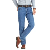 Jean d'affaires classique en coton pour homme, pantalon droit et extensible de marque, salopette d'été, coupe cintrée, printemps-automne, 2021 3