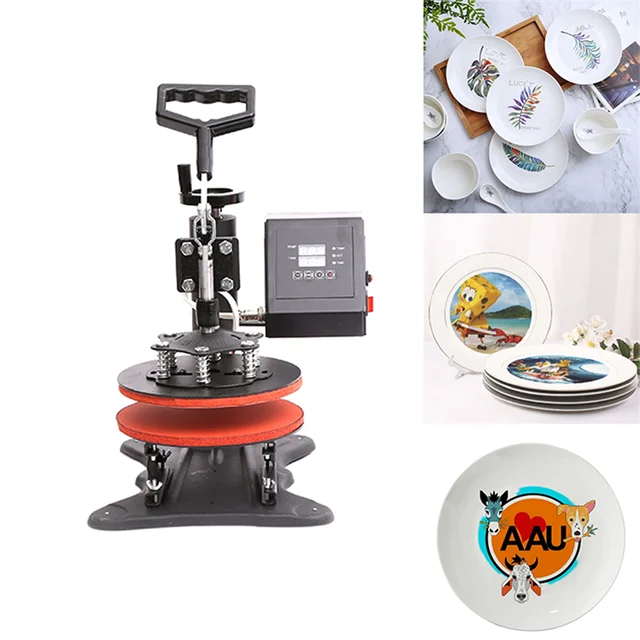 8 MEDIUM BERRY RIM SUBLIMATION PLATE & STAND FOR HEAT PRESS DIAMETER 20cm