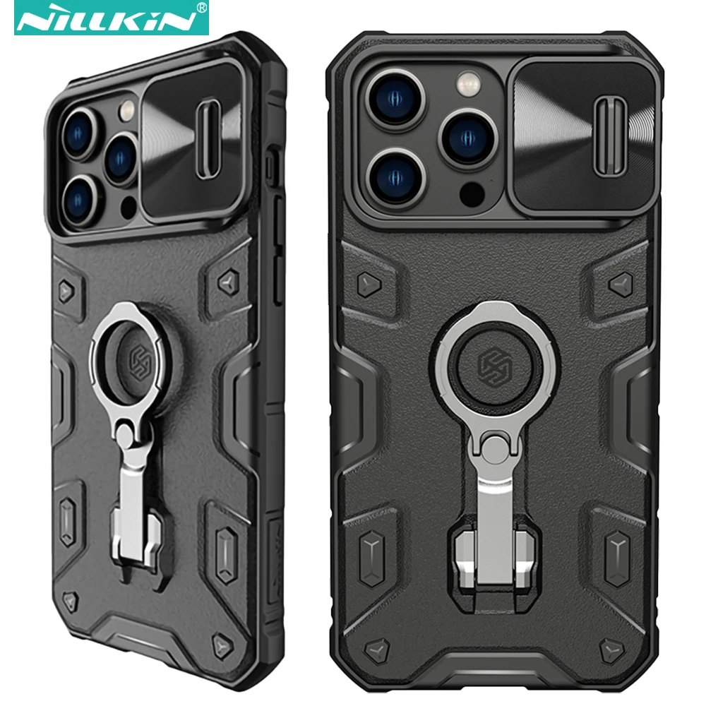 Nillkin Camshield Armor Pro Case For Iphone 14 13 Pro Max, Ring Holder Camera Slider