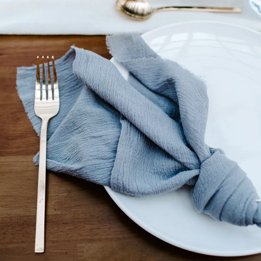 Dusty blue linen wedding napkins, dusty blue cloth napkins, soft washed  linen napkins cloth, linen napkin, dusty blue dinner napkins