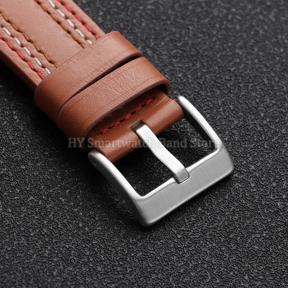 20mm 22mm Leder-Uhrenarmband für Seiko für Huawei Watch 3Pro Wasserdichtes Rindsleder-Armband für Omega Sport Schnellverschluss-Armband – Detail 5
