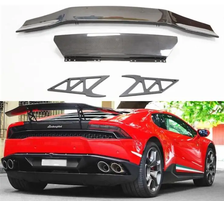 

Real Carbon Fiber Car Rear Wing Trunk Lip Spoiler For Lamborghini Huracan LP580 LP610 2014 2015 2016 2017 2018 2019 2020