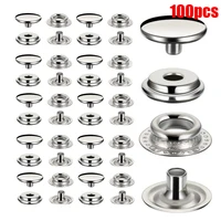 25set 15mm Stainless Steel Snap Fastener Kit, Marine Grade Snap Fastener Stainless Steel Snap Buttons for  Sewing Leather Bags 1