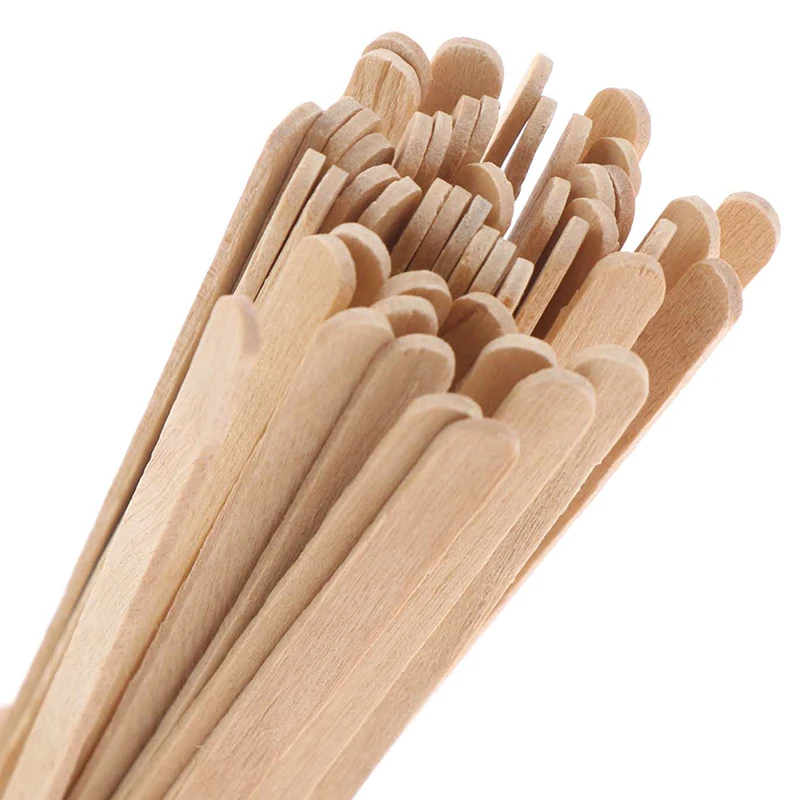 Description Picture 5 of item50 Pcs Disposable Wooden Coffee Stirrers Hot Cold Drinking Stir Beverage Sticks For Ice Cream Bars