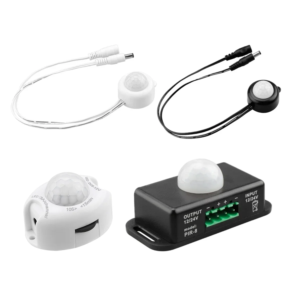 

PIR Motion Sensor Light Switch Auto ON OFF For LED strip light Sensor Controller DC12V DC5~24V