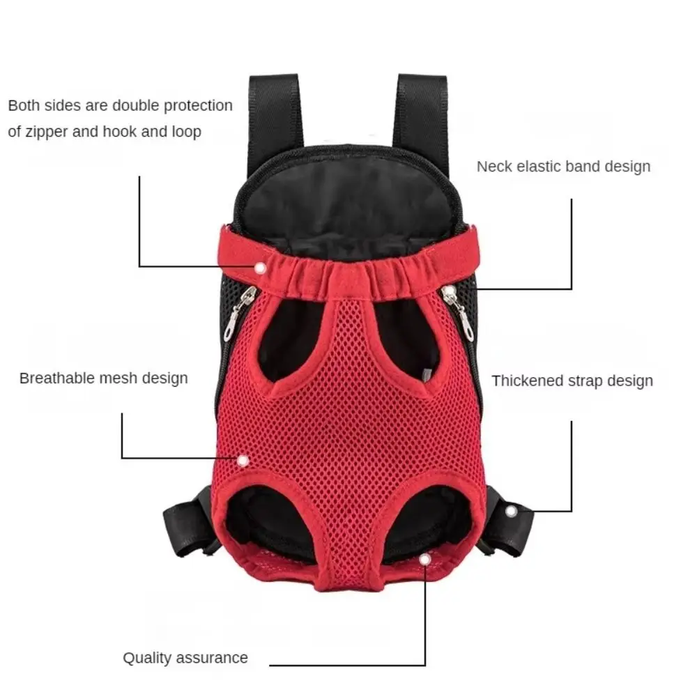 Adjustable Pet Backpack Double Shoulder Breathable Cat Carrier Bag Dog Carrier Backpack for Small Dog Cat Outdoor Accessories