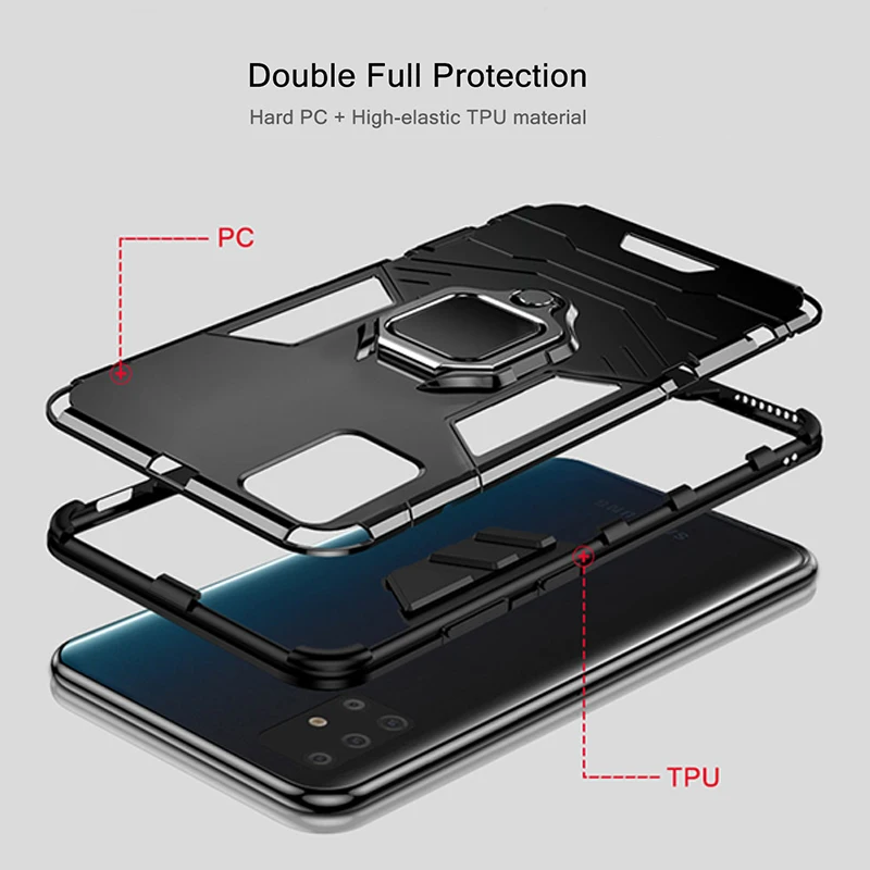 Shockproof Silicone Bumper Magnetic Phone Case - Full Protective Cover