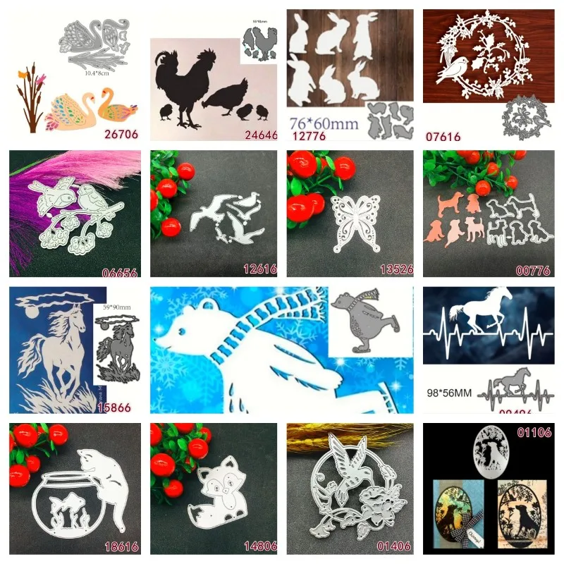

Форма для резки металла в виде милых животных, новинка 2023, Лидер продаж, для «сделай сам», для скрапбукинга, украшения, тиснение, ручная работа, форма, шаблон для резки