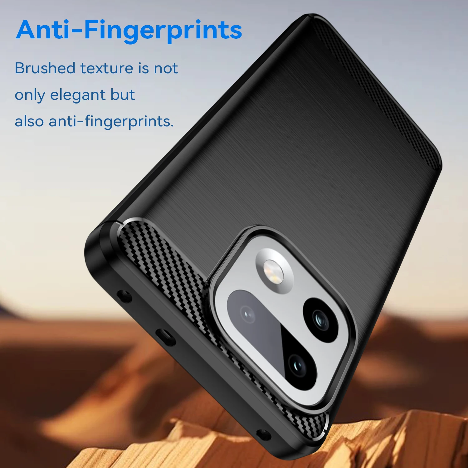 Carbon Fiber Soft Silicone Phone Bumper Case - Premium Protection Cover