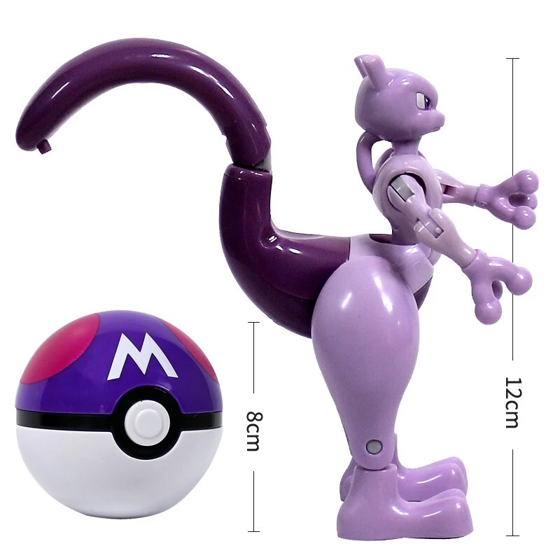 새로운 Mewtwo 피규어 볼 액션 장난감 세트 Charizard Dragonite Gengar Mew Snorlax Lapras Box Pokeball Poke Kids Gift