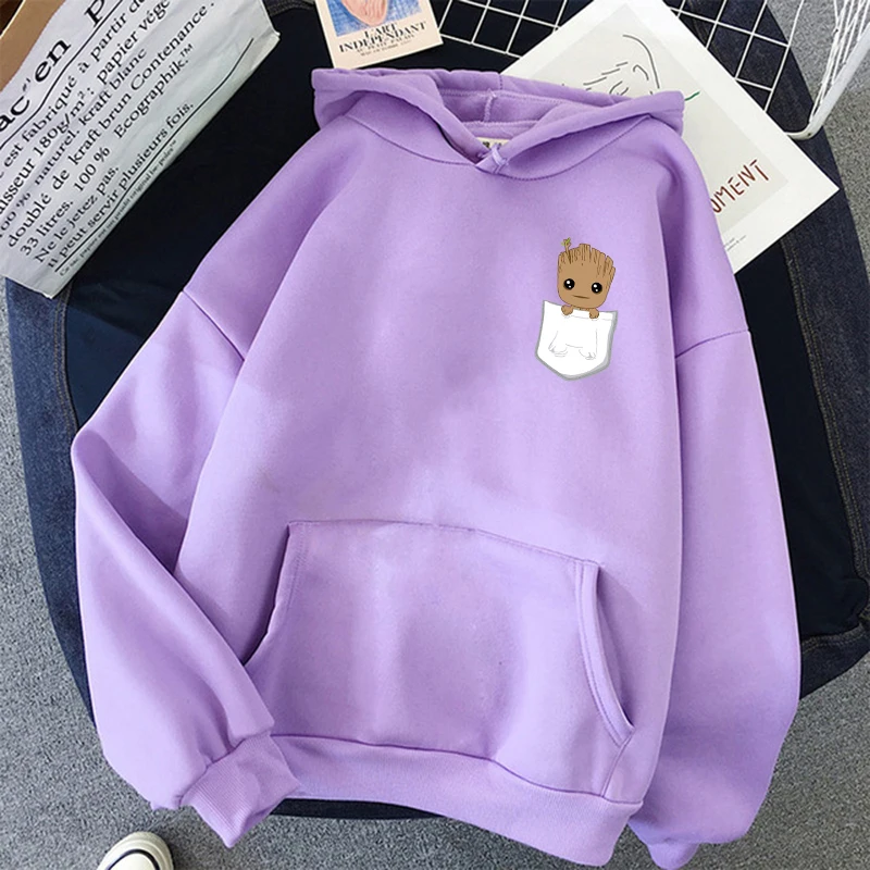 thumbnail image 1 of Sudadera con capucha De Groot para hombre y mujer, suéter Unisex con estampado de Héroe de película, de gran tamaño, de alta calidad, 1 of 5