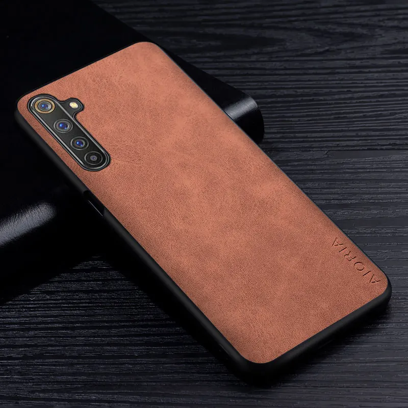 Premium PU Leather Scratch-Resistant Solid Color Phone Case