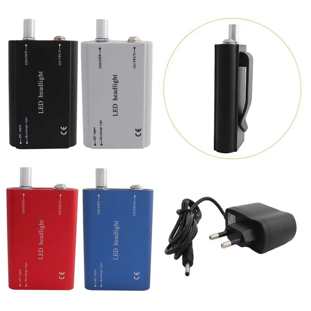 Battery EU Charging Plug of Headlight Headlamp for Dental Loupes Lab