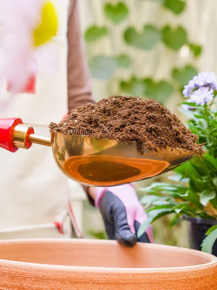 ~Heart-shaped potting spoon, gardening tools, stainless steel small shovel, changing pots, changing soil and planting flowers 6