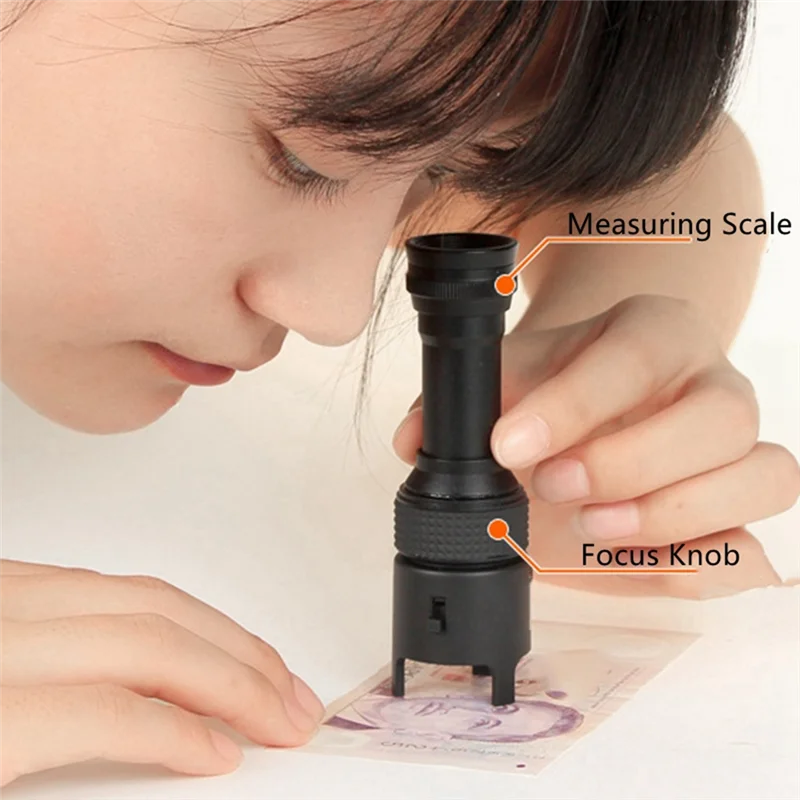 Magnifying Glasses 50X Pocket Microscope Illuminated Magnifier Handheld Metal Jewelry For Jade Appraisal Identification