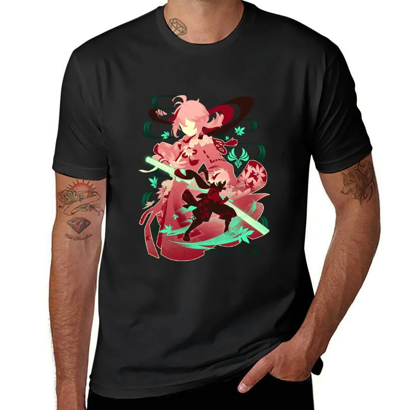

Scarlet Leaves kazuha T-Shirt sweat tees Short sleeve tee sublime mens graphic t-shirts hip hop