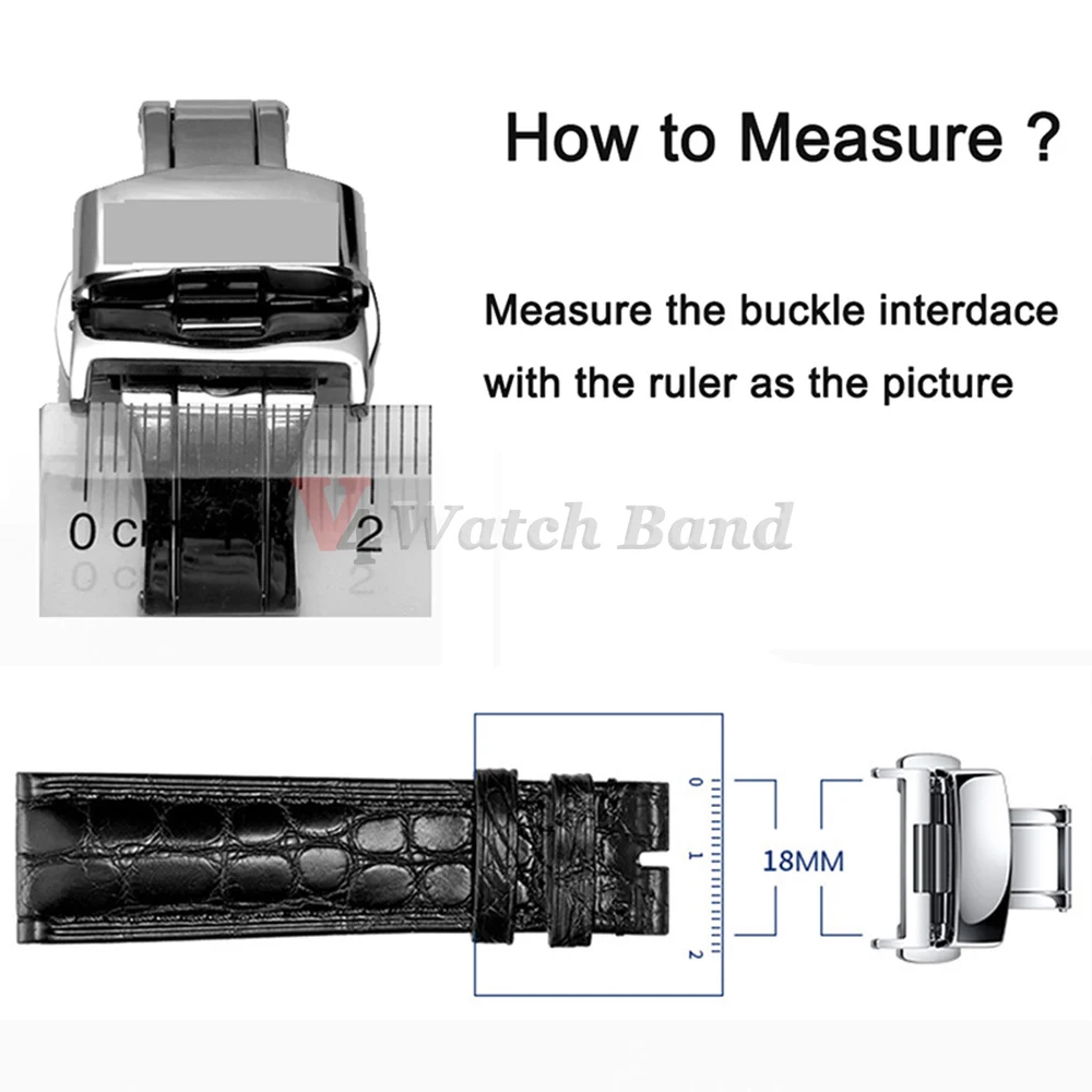 Sleek Stainless Steel Butterfly Buckle Watch Clasp Strap