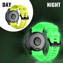 Glow - in - the - Dark Silicone Watch Band - Soft and Durable Replacement Wristband Bracelet (50/45mm) - QuickFit 26mm (Yellow)