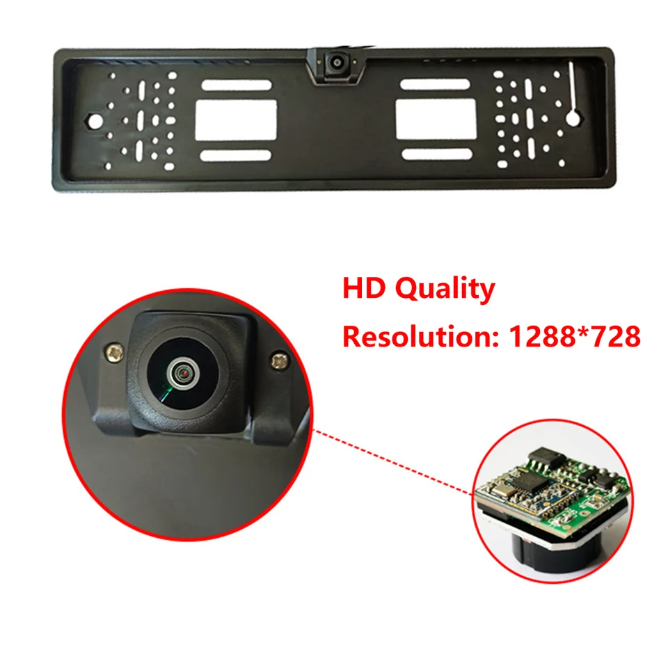 Telecamera Retromarcia Wireless Per Targa Auto EU: Visione Notturna Con 8 LED, Angolo 140°, Impermeabile, Per Parcheggio Sicuro