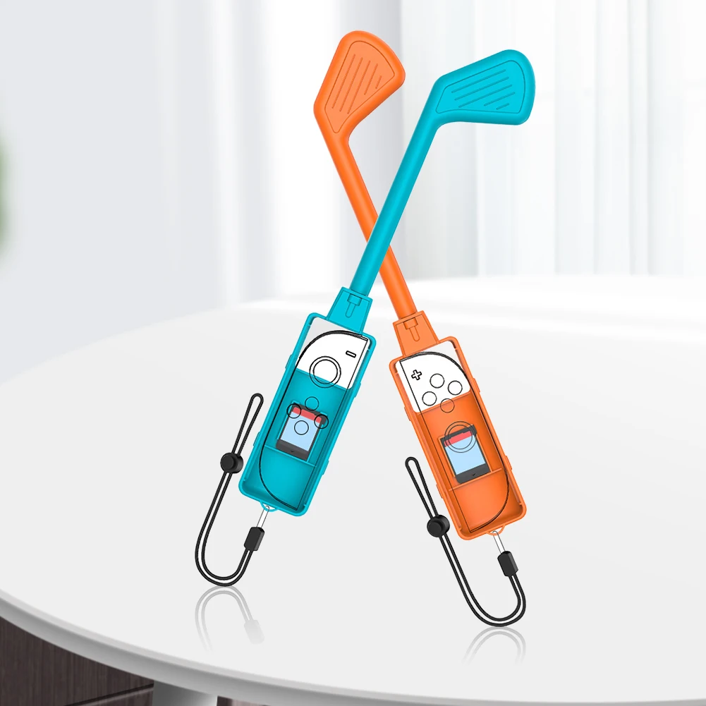 2PCS Golf Culb for Nintendo for Switch 2 Joy-Con Controller Handle Grip Handle Stand with Wrist Strap Game Card Storage Function