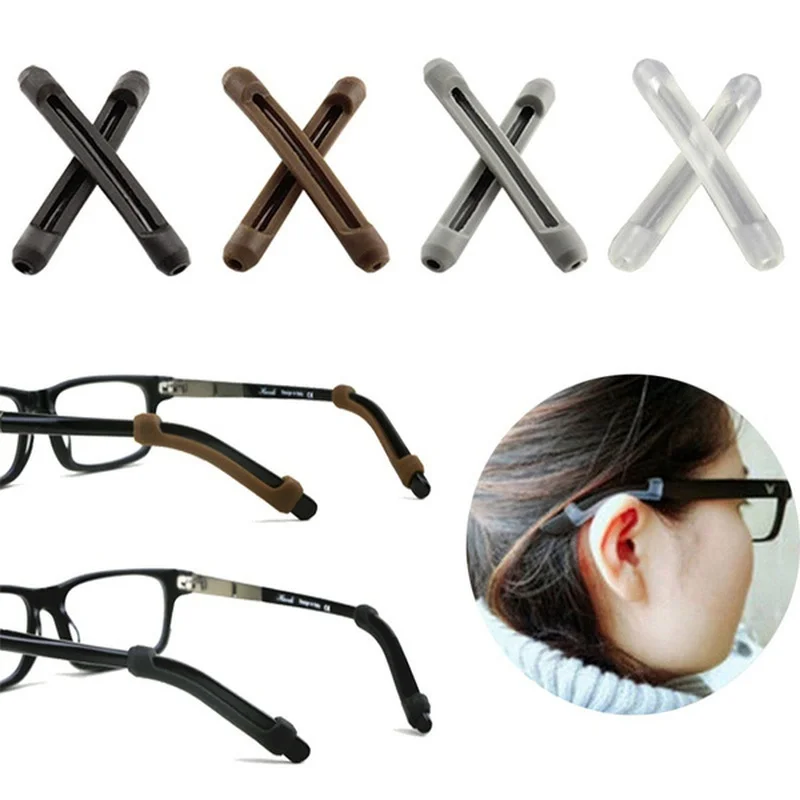 5 Pairs Anti Slip Ear Hook Eyeglass Eyewear Reading Glasses Leg Silicone Tip Ear Grip Temple