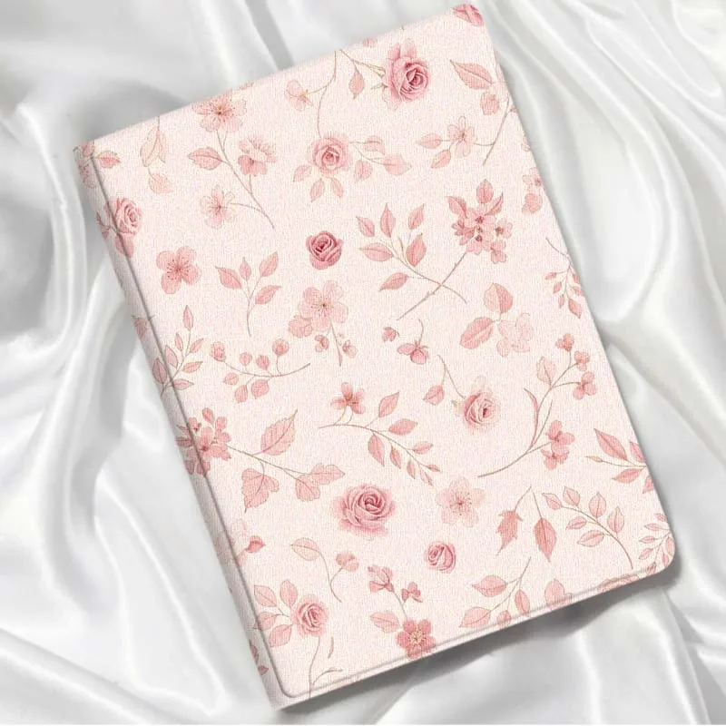 Cartoon Pink Flower Pattern Tablet Case