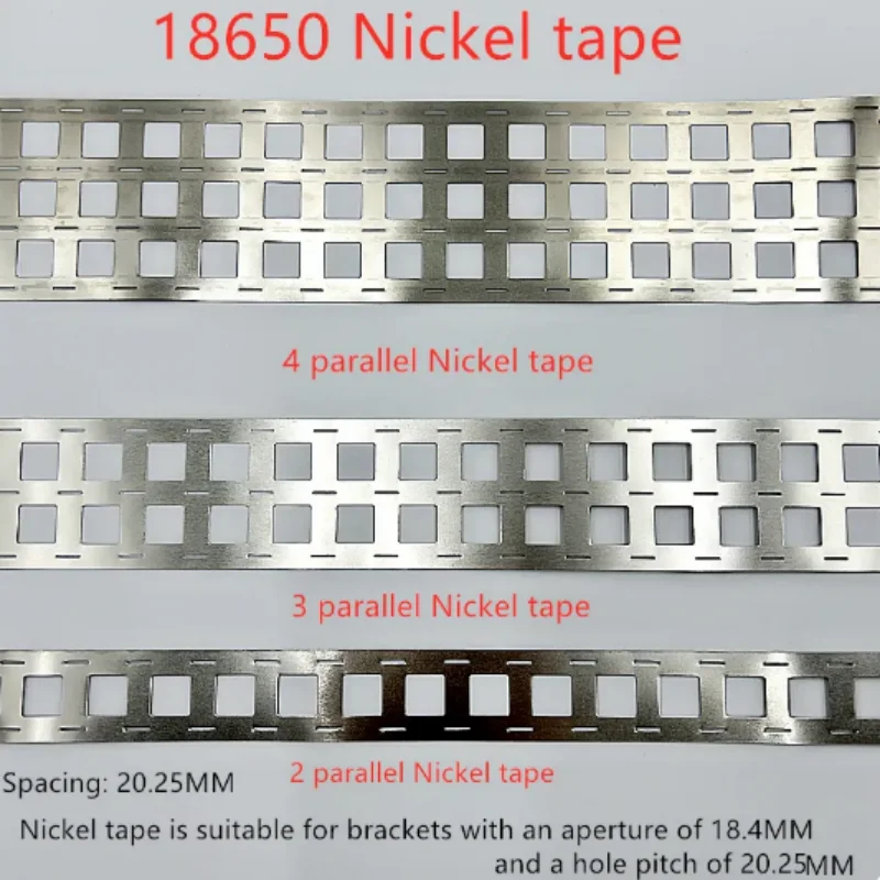 18650 Nickel-Plated Steel Strip Lithium-ion Battery Stamping Spot-welded Power Battery Connectors 20.25 MM Spacing