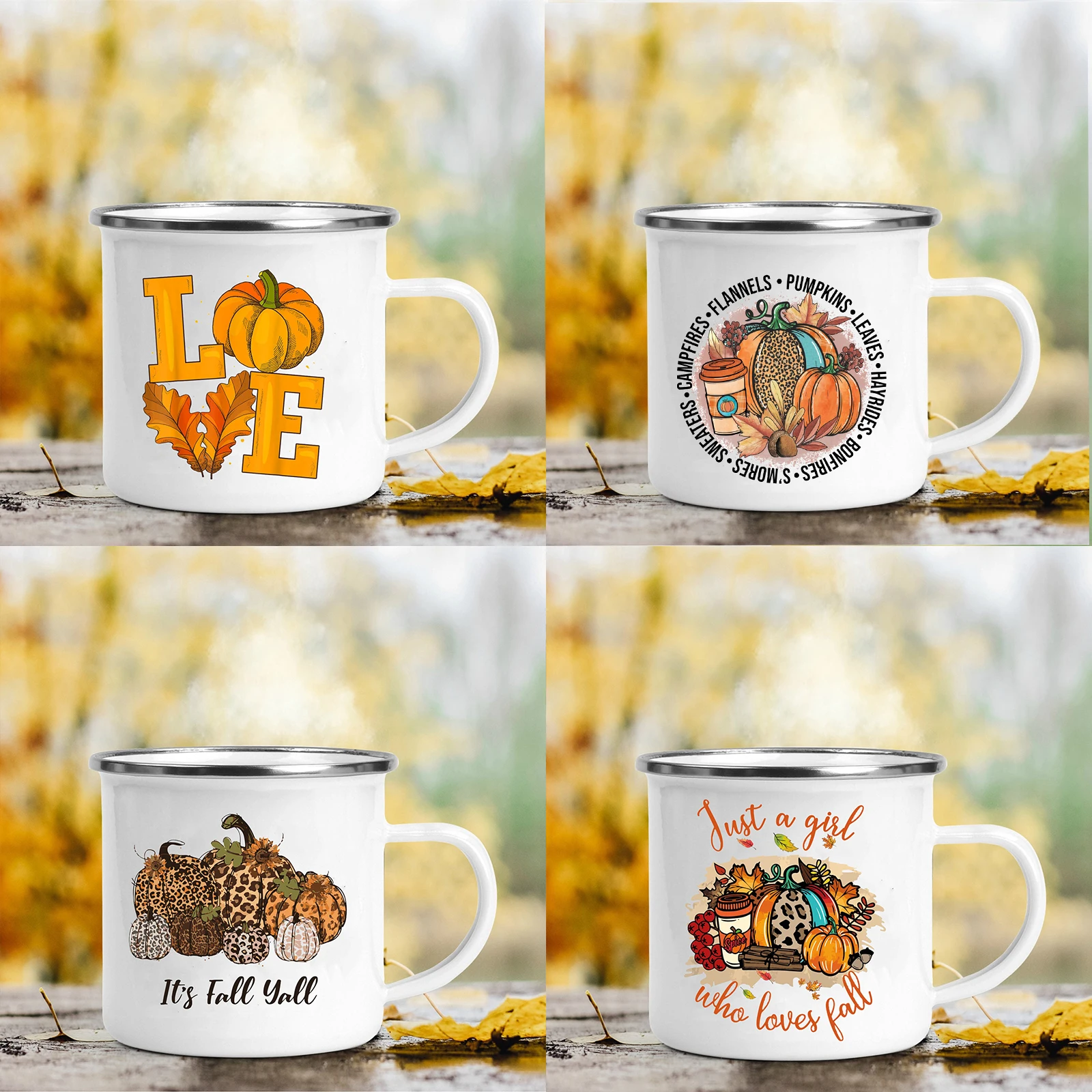 

Женская кружка для кемпинга It's Fall Yall с рисунком тыквы, кружка из нержавеющей стали для пива, чашки для кофе, чашки для друзей, для кофе и чая, забавная чашка