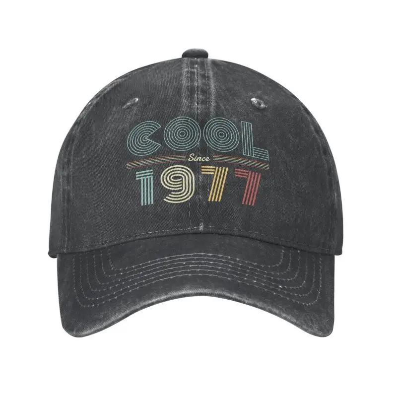 

Custom Cotton Cool Since 1977 Vintage Birthday Gift Baseball Cap Men Women Adjustable Dad Hat Sports
