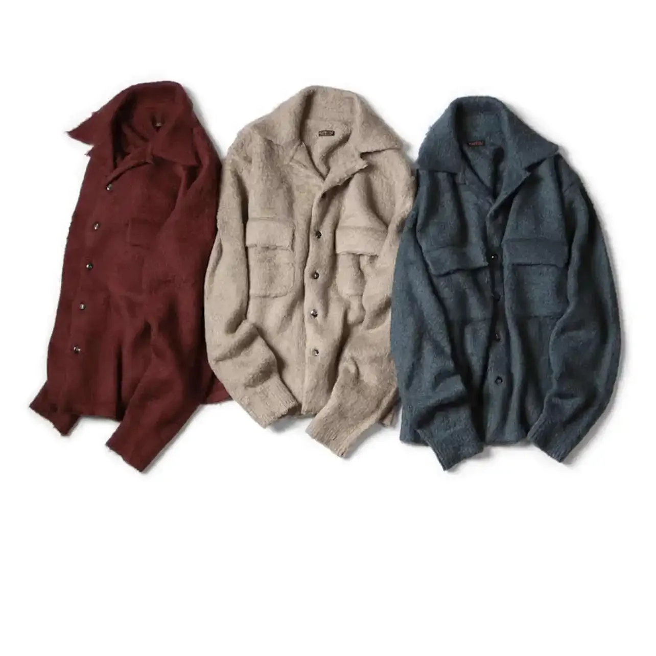 24AW KAPITAL Hirata and Hongri Style Casual Warm Soft Plush Cotton Double Pocket Lapel Long Sleeved Men Jacket 3